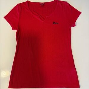Guess Women's Bright Red Short Sleeve Tee